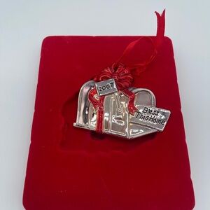 Lenox 2007 Annual Bless This Home Mailbox New Home Christmas Ornament